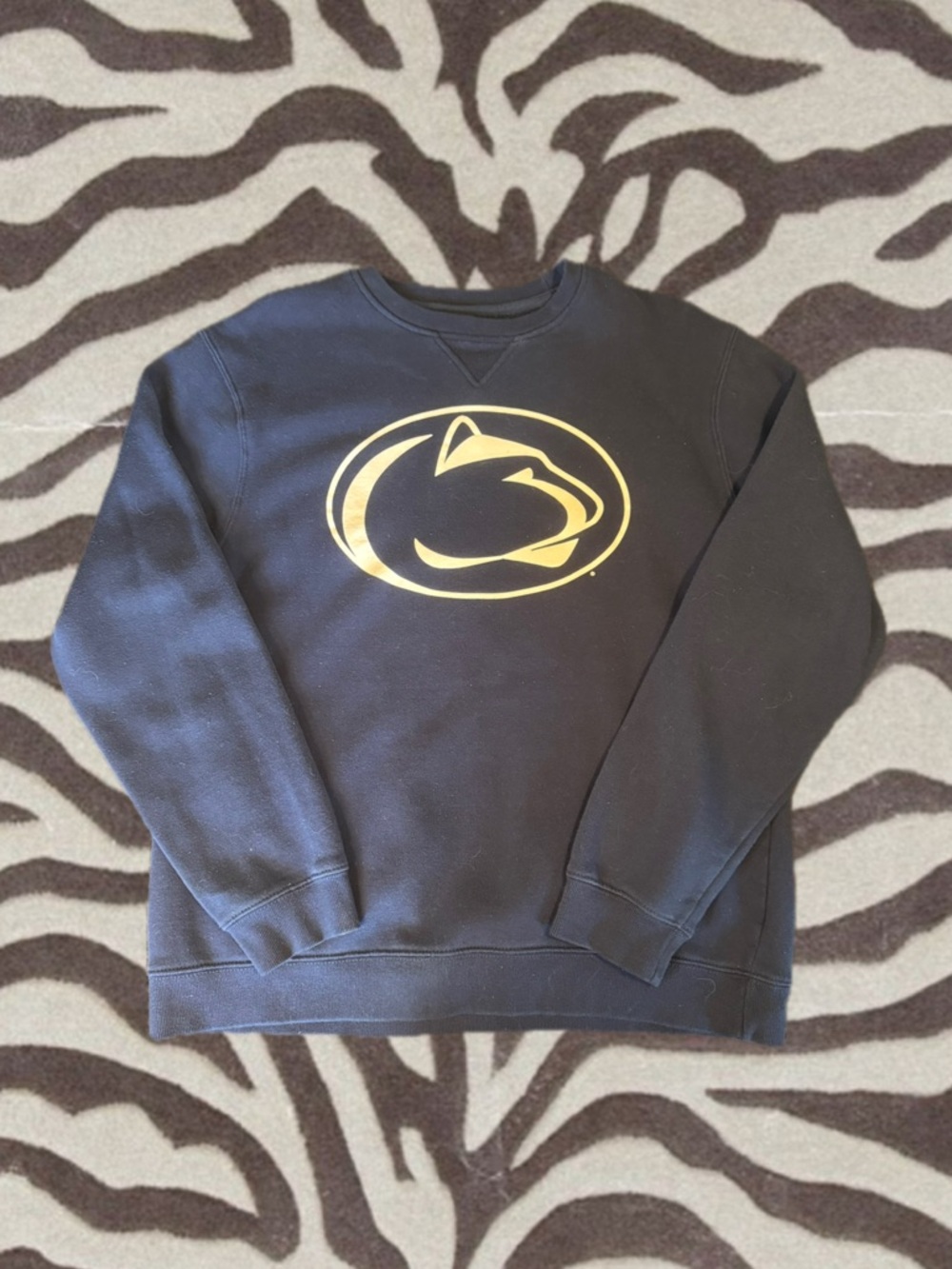 Top of the World Black Crewneck with White Penn State Nittany Lion Logo